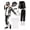 110（3-5years), variant on Pop Star Halloween Costume Set, Black Sequin Jacket, Trousers, Hat, Gloves, 80s Retro Stage Outfit, 5 Piece