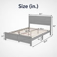 thumbnail image 7 of Miniyam Queen Bed with Barn Door Headboard and Footboard, Farmhouse Wood Platform Bed Frame, Gray, 7 of 7