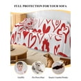 thumbnail image 3 of Red Loves Sofa Cover Blanket Couch Covers for Armchair Cushion,Couch Sofa Silpcover with Tassel,Living Room Bedroom Throw Towel Blanket Covers for Pets Valentine's Day Love Romantic White S 71"x91", 3 of 9