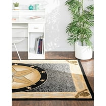 Rugs.com Pioneer Collection Rug – 10' x 14' Blue Medium-Pile Rug Perfect For Living Rooms, Large Dining Rooms, Open Floorplans