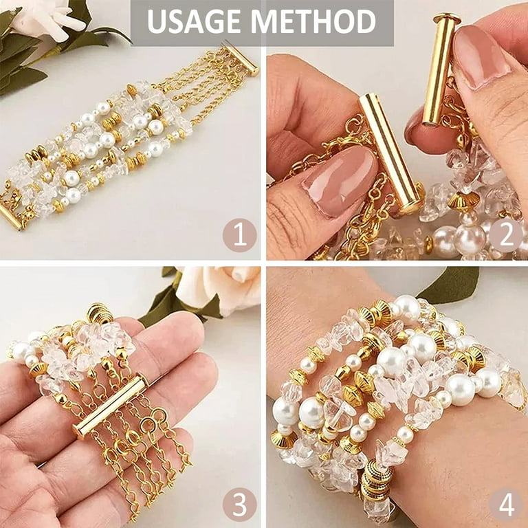 3 strand brass necklace clasp for jewelry making,handmade Multi Strand  jewelry T