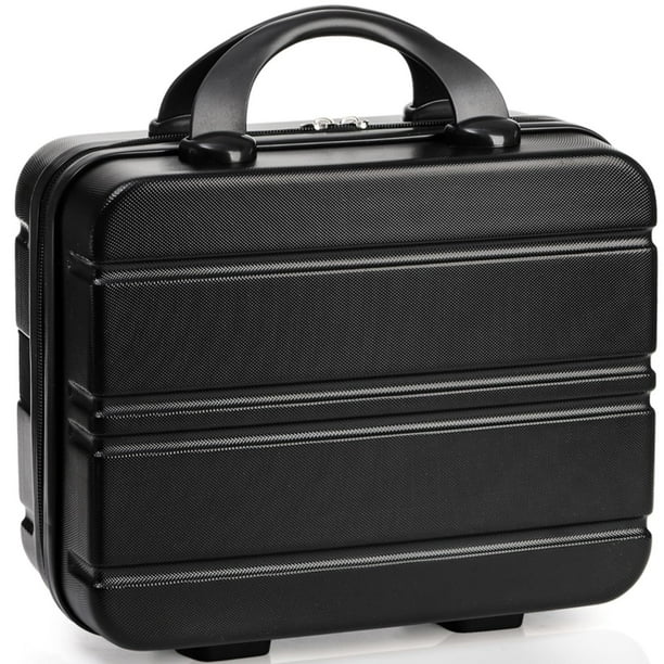 Estuche de viaje para cosméticos Acshio, carcasa rígida, 30 x 13 x 23 cm, color negro