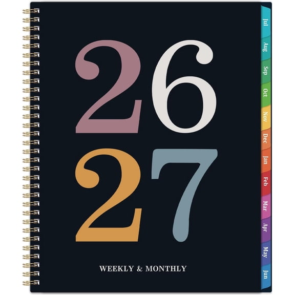 2026-2027 Planner - Planner 2026-2027 Weekly and Monthly, Jul. 2026 - Jun. 2027, 8.5" x 11", Academic Weekly and Monthly Planner with 12 Tabs,Thick Paper, -Wire Binding, Pocket