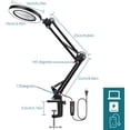 thumbnail image 7 of Magnifying Glass with Light and Clamp, 29 inch Adjustable Swivel Arm Lighted Magnifying Desk Lamp, LED 3 Color Modes,10 Brightness, Hands Free Flexible Magnifier for Hobby Close Work, Reading, 7 of 7
