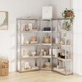 thumbnail image 1 of vidaXL 5-Layer Shelves 3 pcs Silver Steel&Engineered Wood, 1 of 5