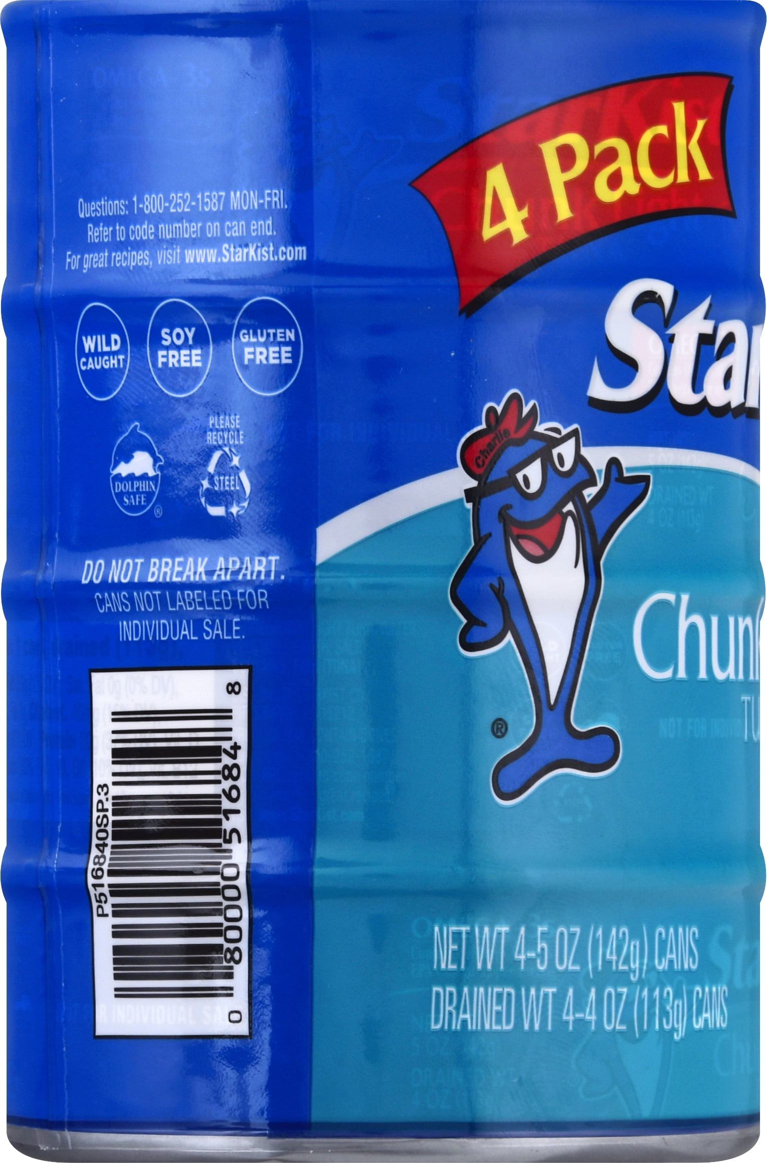 (2 pack) StarKist Chunk Light Tuna in Water, Wild Caught, 20g Protein, 5 oz, 4 Cans