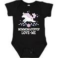 thumbnail image 3 of Inktastic Mommom and Poppop Love Me Unicorn Girls Baby Bodysuit, 3 of 5