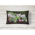thumbnail image 2 of Westie Christmas Santa's Assistants Canvas Fabric Decorative Pillow, 2 of 3