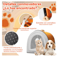 thumbnail image 3 of 2 En 1 Cama Cueva Y Casa Belug  Para Gato Perro Cachorro Con Cojín GRIS NARANJA, 3 of 5
