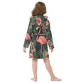 thumbnail image 7 of FORMRS Niños Bathrobe Unisex Hooded Robe Soft Plush Pajamas Sleepwear, Size 2-3T, Red Flamingo Pattern, 7 of 7