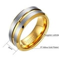 thumbnail image 5 of Matching Ring Couple Rings Yellow Gold Plated 2CT CZ Women Wedding Ring Sets Female Ring, 5 of 7