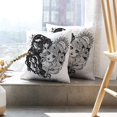 thumbnail image 6 of LALILO Throw Pillow Covers Two Characters Day And Night Union Symbol Moon Cushion Cover 18" x 18", 2 Pack, 6 of 6