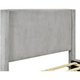 thumbnail image 3 of Woodpeckers Furniture and Mattress Platform Bed with Corduroy Upholstery and Gold Metal Legs (Grey, Twin), 3 of 6