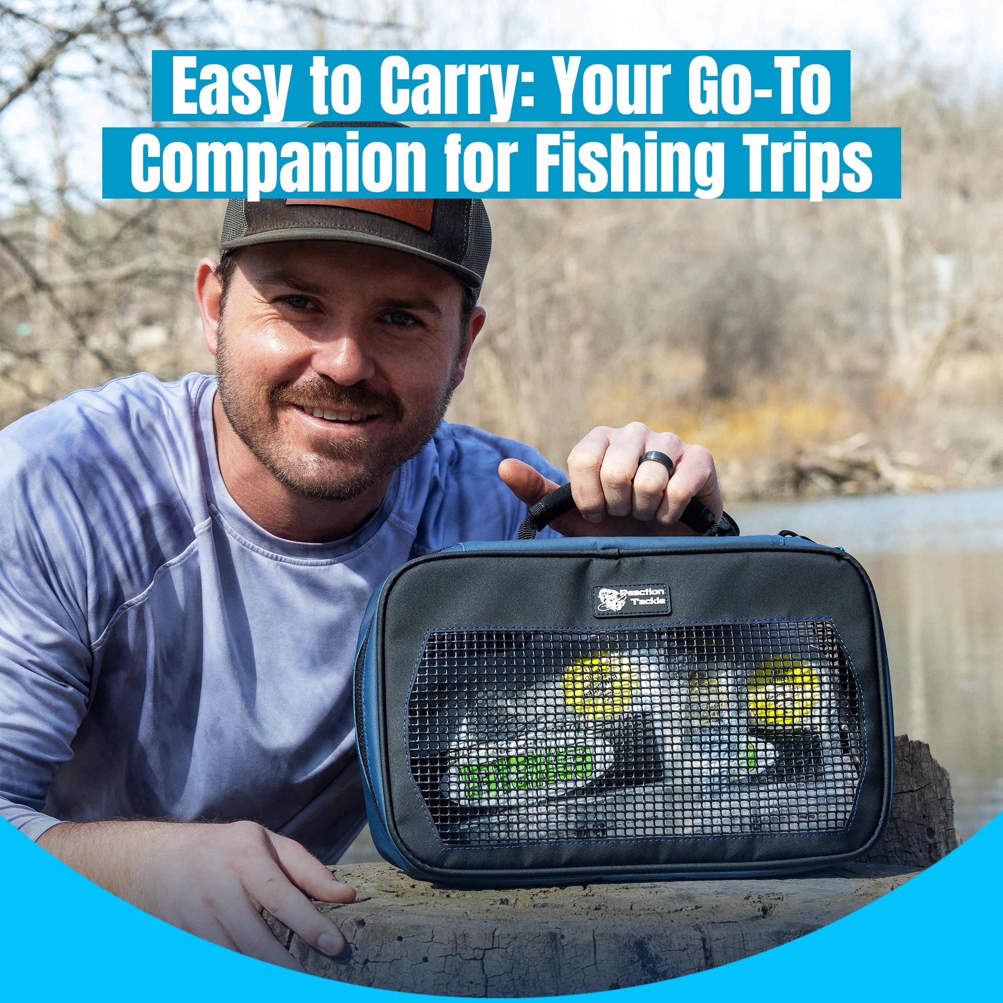 Reaction Tackle Deluxe Mesh Bag - Salt Water Resistant Fishing Tackle Binder with No Sleeves