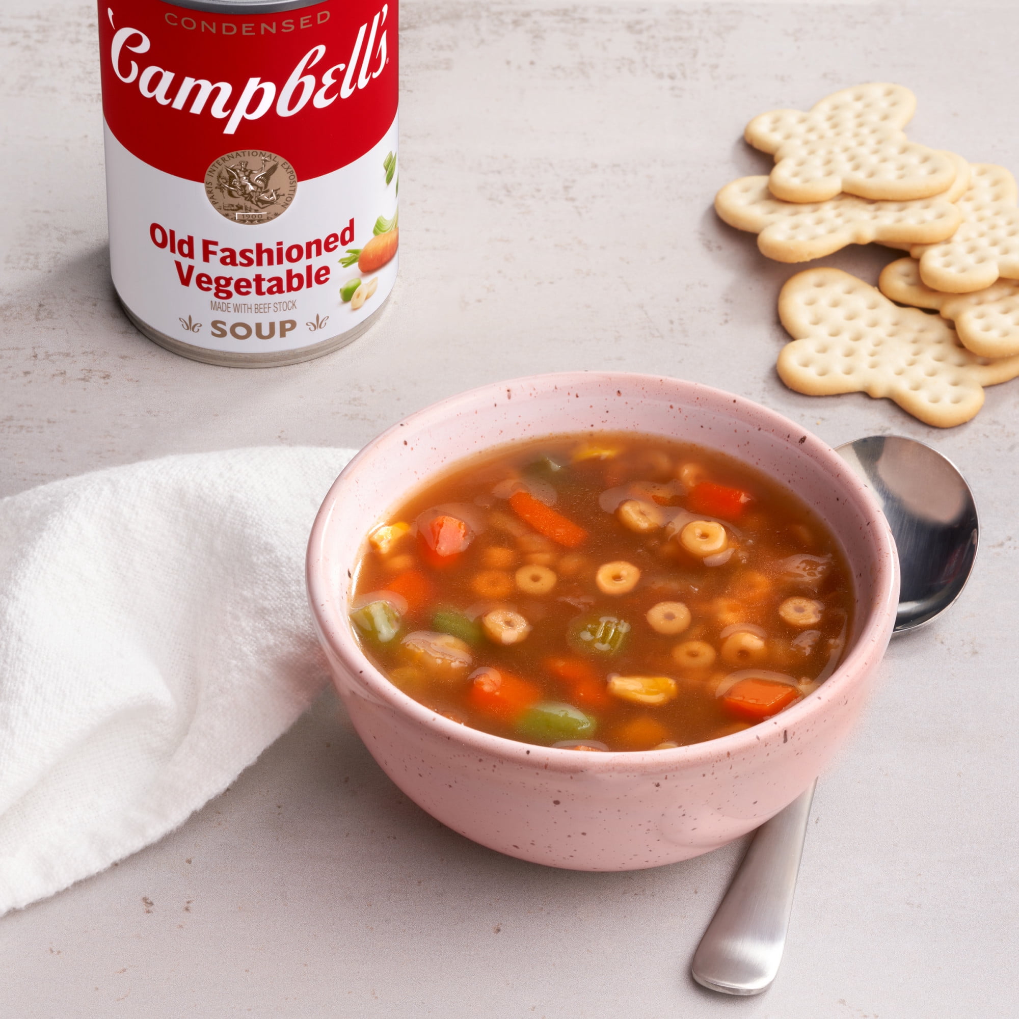 Campbell's Condensed Old Fashioned Vegetable Soup with Beef Stock, 10.5 oz Can
