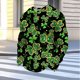 thumbnail image 3 of Ceisia Men's Loose Fit Waffle Knit Sweatshirt - St. Patrick's Day Glitter Gold Festive Print Green XL Gifts, 3 of 5