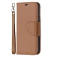 thumbnail image 4 of Allytech Wallet Case Cover for Apple iPhone 12 Mini 5.4-inch, Premium PU Leather Folio Flip Kickstand Credit Cards Holoder Hand Wrist Strap TPU Back Cover for Apple iPhone 12 mini, Brown, 4 of 6