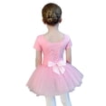 thumbnail image 2 of LYMAYTER Ballet Leotards for Girls Long Sleeve Ballet Dress 3Y-11Y Toddler Short-Sleeved Dance Outfit, 2 of 8