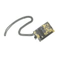 thumbnail image 5 of Versace Jeans Couture Black Gold Leather Baroque Brush Pattern Lanyard Cardholder for mens, 5 of 5