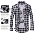 thumbnail image 5 of Camisa a cuadros para hombre, camisa informal con botones y cuadros, manga larga, ajustada, para primavera y otoño, de marca, suave y cómoda, a la moda, 5 of 5