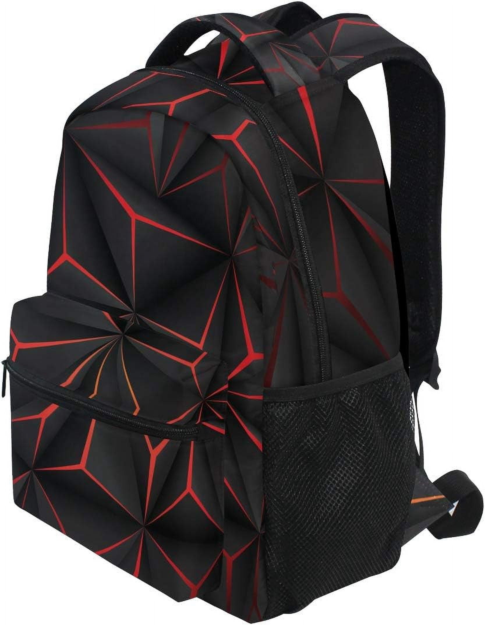 Faty-T 3D Geometric Black Polygon Red Futuristic Large  display picture 1