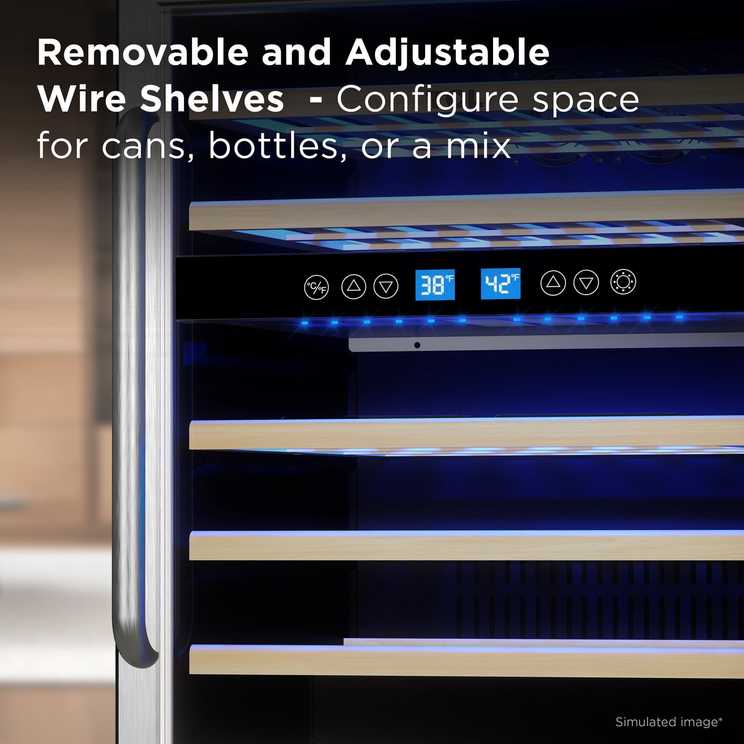 TCL Stainless Steel Single Door 46 Bottle Wine Cooler for Kitchen, Bedroom & Office, 5.1 Cu. Ft.