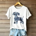 thumbnail image 2 of NSLGXD Women's T Shirts Casual Crew Neck Short Sleeve Blouses Boho Graphic Tees Flowy Elegant Tshirt Top S-2XL White Tees, 2 of 5