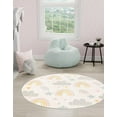 thumbnail image 5 of Unique Loom Whimsy Kids Collection Area Rug - Rainbow, Stars, And Clouds (7' 10" Round Ivory/Light Blue) Perfect For Kids Bed Room/Nursery Room/Living Room/Class Room/Play Room, 5 of 5