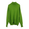 thumbnail image 6 of Seyurigaoka Women's Casual Loose Knit Sweater Shirts Solid Color Long Sleeve Turtleneck Pullover Tops Autumn Winter Oversized Knitwear, 6 of 7