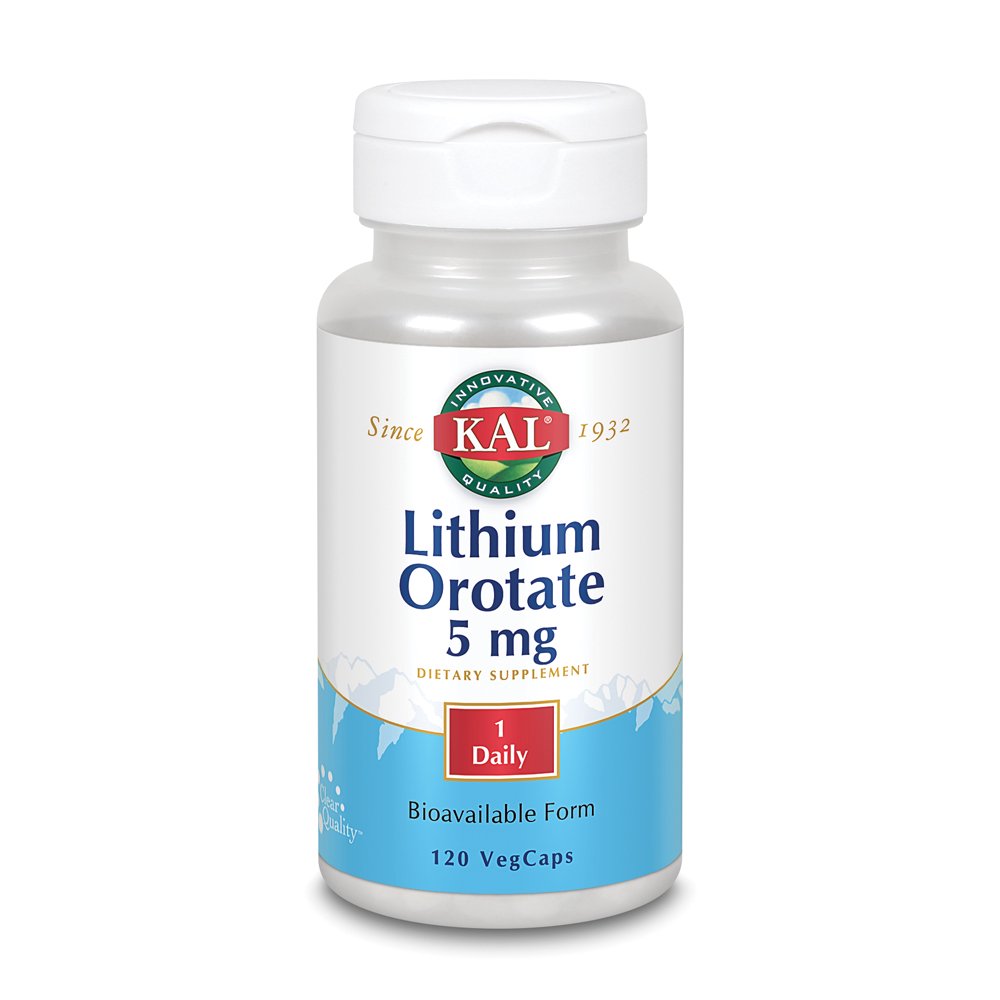 KAL Lithium Orotate 5mg Low Serving Of Chelated Lithium Orotate For