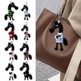 thumbnail image 2 of Llavero de caballo de peluche, suave y lindo colgante de caballo de dibujos animados en suéter, amuleto de mascota del año del caballo con llavero para mochila, bolso, decoración de llaves de coche, 2 of 8