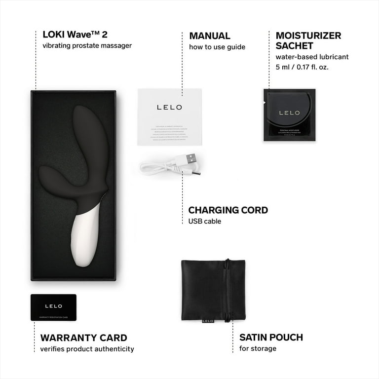 LELO LOKI Wave 2 Vibrating Prostate Massager for Men Waterproof With 12  Settings, Black - Walmart.com