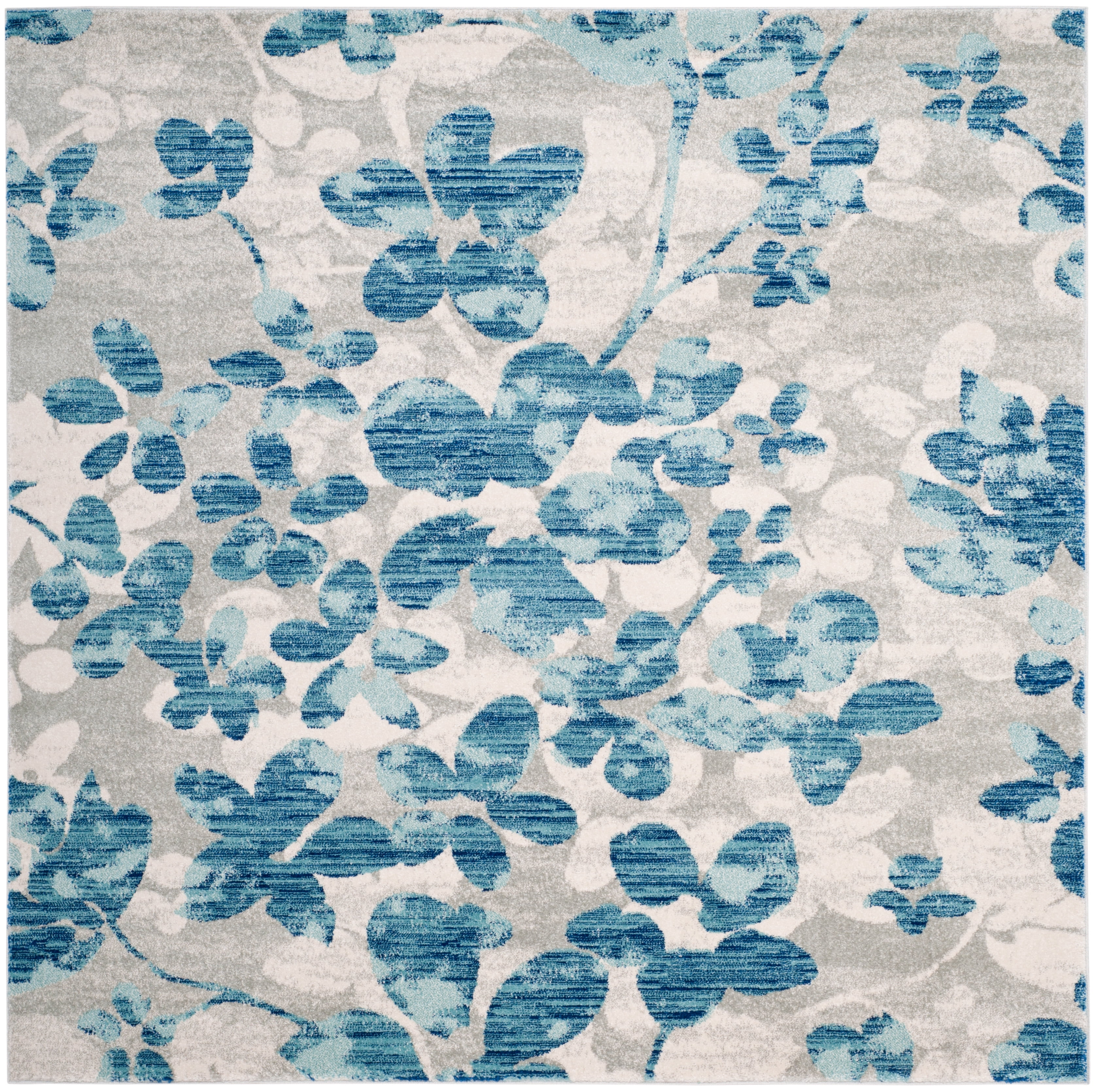 Safavieh Evoke Pavel Floral Area Rug, Gray/Light Blue, 3' x 3' Square