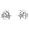 thumbnail image 1 of Aretes de plata .925 BELLAPLATA MF broquel Estrellas de noche de plata con circonias brillantes, 1 of 3