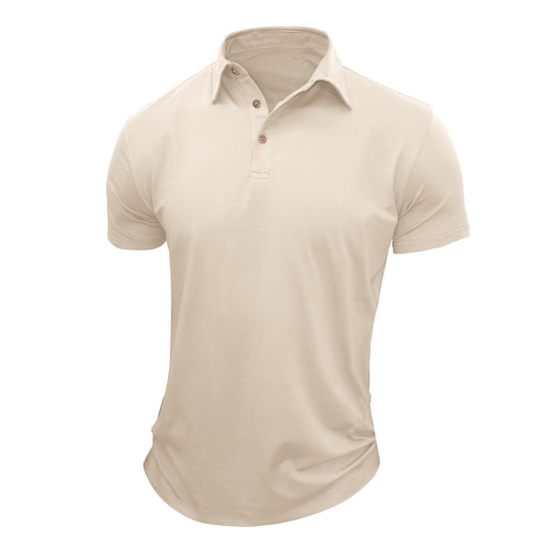 pstuiky camiseta de hombre, Camiseta de manga corta para hombre, estilo informal, lisa, con cuello vuelto y botones camisas casuales para hombre xxl