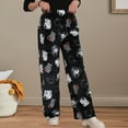 thumbnail image 3 of Womens Pyjamas Flannel Trousers, Anime Cartoon Casual Trousers Autumn Winter, Cozy, Warm, Loungewear, Sleepwear, Elastic Waist, 3 of 6