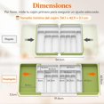 thumbnail image 2 of Grandes Organizador Cuberteros para Cajon, Extensible al 36 Pulgadas de Ancho, Bandeja Vajilla de Cocina, Tabletas Separador de Plástico para Cuchillo/Cuchara/Tenedor, Verde y Blanco, 2 of 8