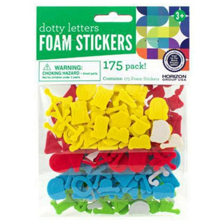Horizon Group USA 1000+ Adhesive Foam Alphabet Stickers, Foam Letter  Stickers, 7 Colors, 2 Fonts, 2mm, Foam Sticker Arts and Crafts for Kids