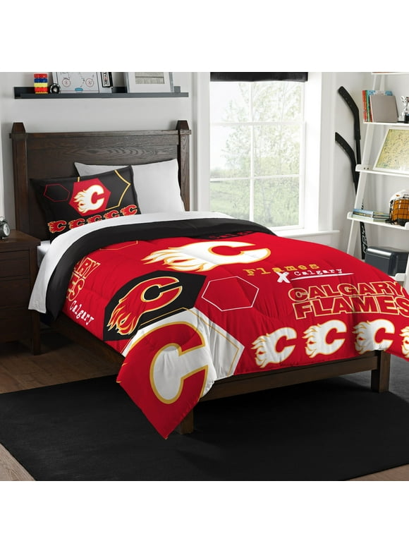 The Northwest Group Calgary Flames Hexagon Twin Comforter & Sham Set