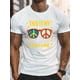 thumbnail image 1 of Men's "This Is My 70s Costume" Graphic Tee - Crew Neck Short Sleeve T-Shirt, Summer Casual Top with Retro Peace Sign & Mustache Design, 1 of 6
