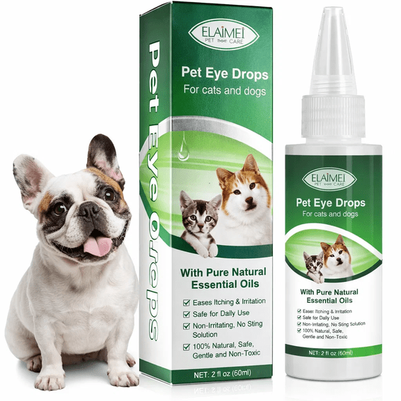 Dog Eye Drops Dog Eye Wash, Tear Stain Remover For Dogs, 60ML