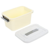 DEEPCRAFF 1Pack Beige Storage Box Plastic Containers With Lids For Toys And Small Items