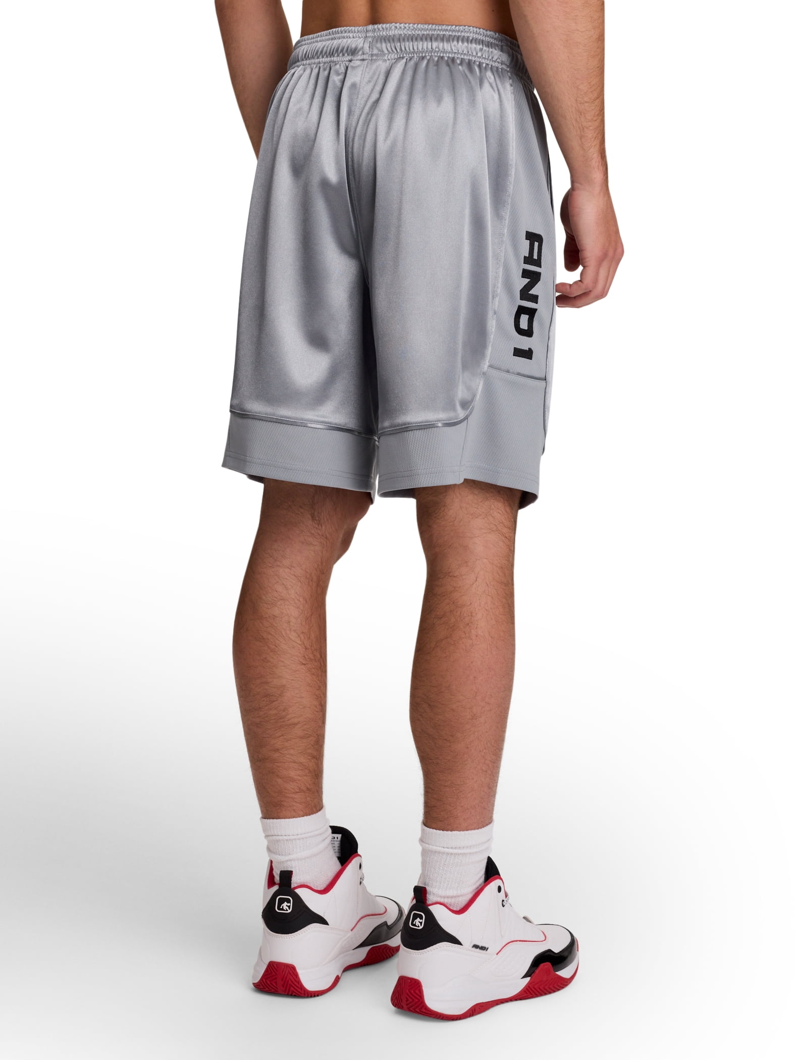 AND1 Men's and Big Men's All Court Colorblock Short, 9" inseam, up to Size 5XL