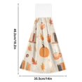 thumbnail image 6 of Yayeee Kitchen Hanging Hand Towels Set of 2 with Loop Bathroom Absorbent Tie Towel, Beige Fall Acorns Pattern, 6 of 7