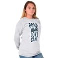 thumbnail image 5 of Boat Hair Don't Care Ocean Vibes Cute Women's Long Sleeve T Shirt Brisco Brands 2X, 5 of 6