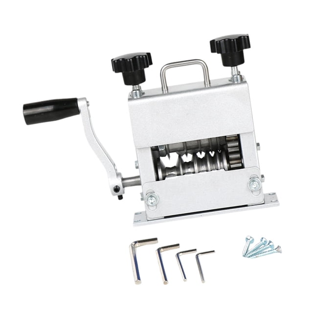 Máquina peladora de cables manual con taladro y manivela, herramienta peladora de cables robusta plata