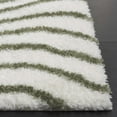 thumbnail image 4 of SAFAVIEH Tahoe Kuzman Striped Shag Area Rug, Ivory/Green, 9' x 12', 4 of 8