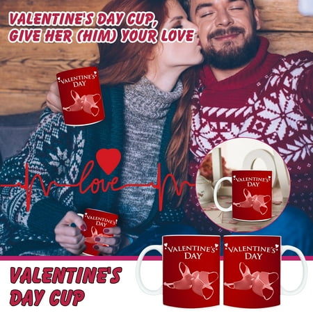 

VKEKIEO Valentine s Day Gift Mug Ceramic Home Decoration Birthday Holiday Gift