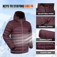 thumbnail image 2 of Pioneer Camp Men's Packable Puffer Jacket, Hooded with 6 Pockets, 2 of 5