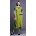 thumbnail image 2 of Bimba Kurta Droite Imprimée Indienne en Rayonne Slub Robe Tunique à Manches 3/4 pour Femmes, 2 of 6